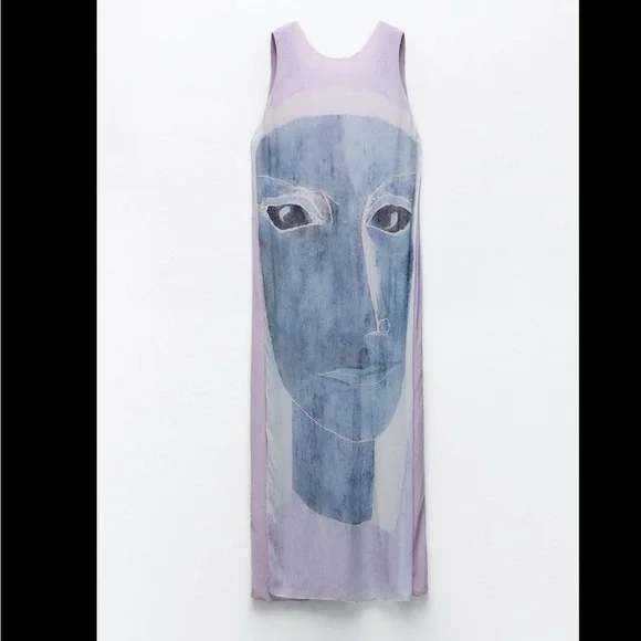 ZARA FLOWY PRINTED DRESS WITH SCARF. Brand new with tag. - Picture 8 of 8